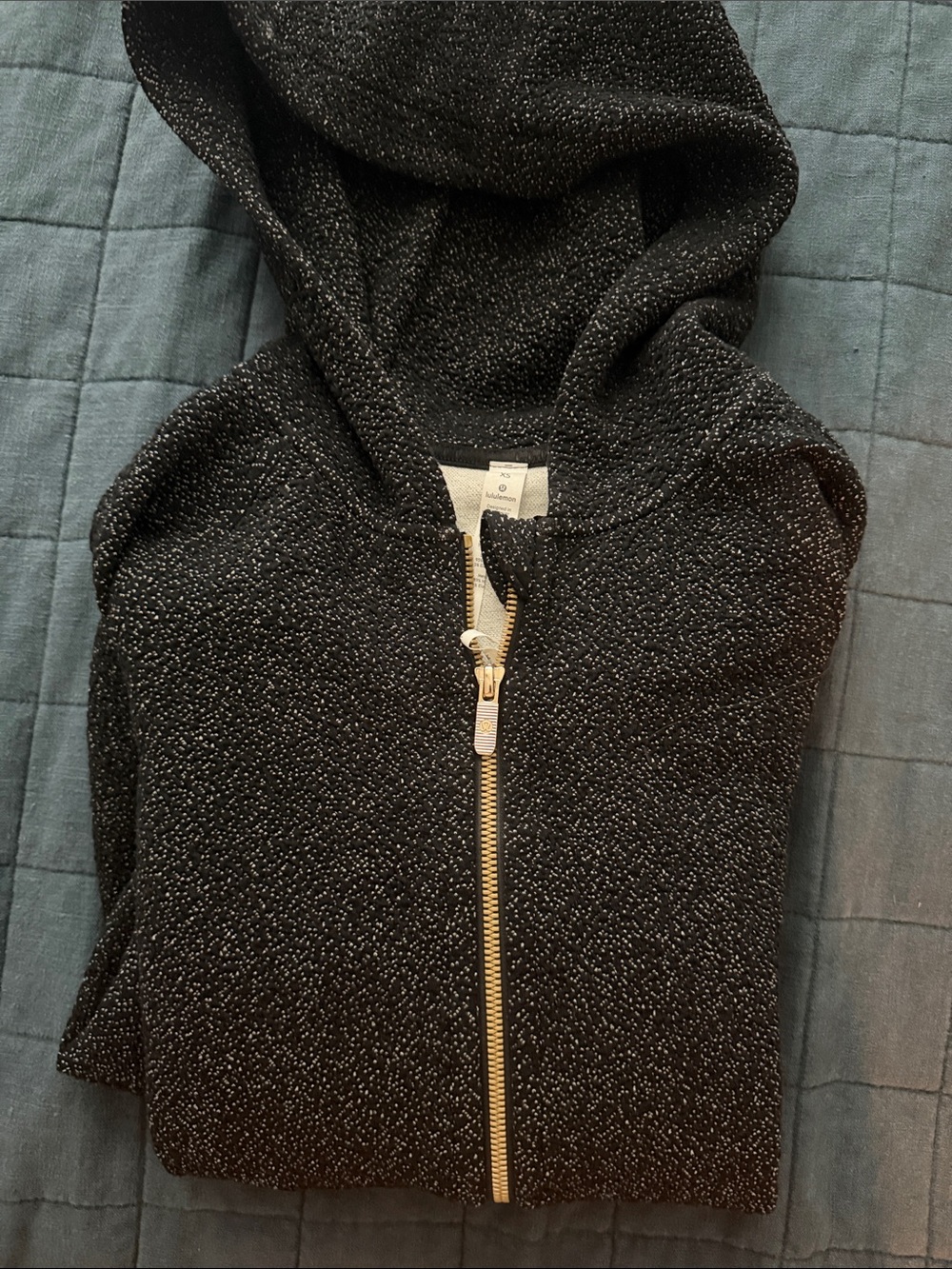 lululemon athletica zip up hoodie with Gold Zipper
